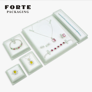 Caja de Joyería de Cuero PU con Logotipo Personalizado Forté para Guardar Collares, Anillos y Colgantes, Empaque Premium - Product Image 3