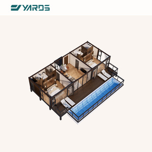 5.6*13.5M 15 Years Lifespan Eco Luxury Resort Glamping Safari Tents Prefab Steel <strong>Houses</strong> Family Hotel Lodge Tent With Bathroom - Product Image 6