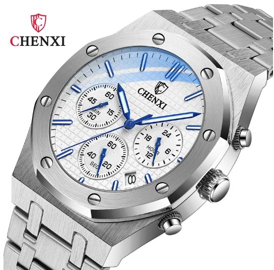 Chenxi 948 Luxury Quartz Chronograph Watch for Men - Stainless