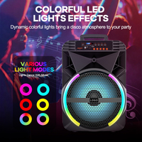 Altavoz Portátil con Ruedas OEM de Fábrica China, Woofer de 15 Pulgadas con Bajos Potentes para Karaoke V5.4, RGB LED, para Exteriores, Computadora, Teléfono Móvil