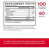 Gommes de théanine sans sucre 100 mg 60 gommes de pomme acide aminé neurologiques actif que l'on trouve dans le thé vert favorise la Relaxation et le calme