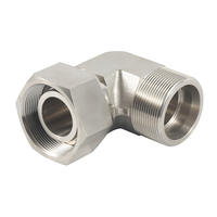 Conector Hidráulico de Unión de Conversión Giratoria de Ángulo Recto con Cable Interior y Exterior de Tipo de Férula Única Estándar Eaton 2C9