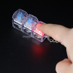 High-transparency Luminous Plastic Square Stress-relief Toy <b>Mechanical</b> <b>Keyboard</b> Keychain with 4-Key Button Cap - Product Image 4