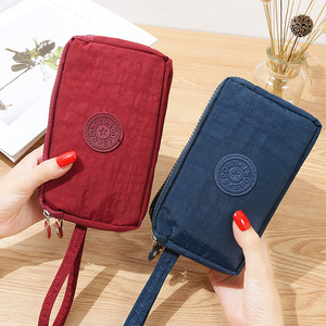 Purple Nylon Coin Purse With Zipper For Women Everyday Use Wristlet Clutch <b>Bag</b> Spring 2023 Solid Color Fashionable Design - Product Image 2