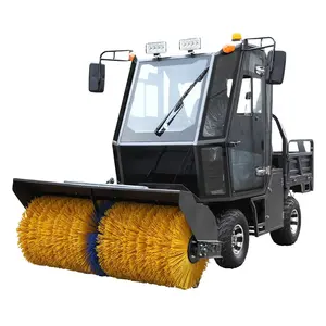 New Ride-On Multifunctional Floor Sweeper and Snowplow Efficient Diesel-Powered Snow Sweeper for Farms