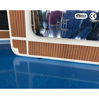 Plateforme flottante gonflable en forme de E améliorée pour jet ski, quai flottant pour bateau à moteur/jet ski, île de yoga aquatique gonflable