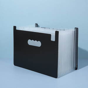 Carpeta de archivos de acordeón A4 expandible con mango portátil con 12/24 bolsillos Página de PP transparente y producto de archivo de pestañas - Product Image 4