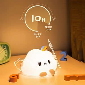 Silicone giocattoli per bambini camera da letto nuvole lampada lampada da tavolo regalo ricaricabile tipo di rubinetto nuvole Nursery lampada da comodino luce notturna a LED - Product Image 6