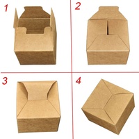 Personalizado reverso Tuck Top auto inferior caja blanco negro marrón cartón caja de cosméticos de embalaje