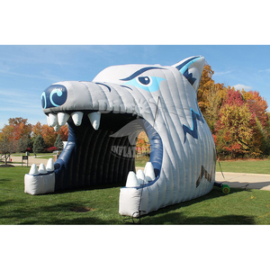 Túnel Inflable de Fútbol Realista Azul para Exposiciones al Aire Libre, Arcos de Túnel Inflable con Forma de Tigre para Eventos - Product Image 3