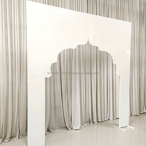 furun Customized decoration wedding <b>arch</b> bracket white metal <b>frame</b> background screen - Product Image 2