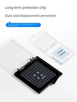 Boîte de rangement à grille transparente avec couvercle à charnière et verrouillage pour organiser les plaquettes de semi-conducteurs, puces IC et composants électroniques