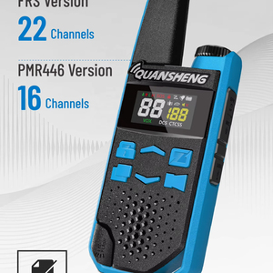 QUANSHENG TG-FR1 - Walkie Talkie Analógico Portátil Mini Popular de 2W con Banda Aérea, Frecuencia UHF y Batería de 1000-1500mAh - Product Image 1