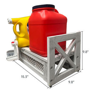 Soporte de detergente personalizable ecológico de madera de abeto rústico directo de fábrica, bandeja de goteo fácil de limpiar, estante de almacenamiento de estilo clásico - Product Image 4