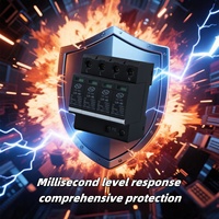 Parasurtenseur industriel LeiHao 20kA-40kA 275V T2 4P noir pour système solaire et équipement électronique, protection contre la foudre PV CE