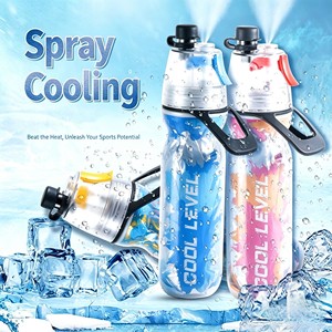 500ml BPA Free Spray Tumbler Double Wall Cooling Water <b>Bottle</b> with Lid Straw and Carry Rope for Gym Travel - Product Image 4