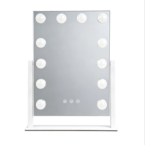 Smart Touch LED Desktop Makeup Mirror Holly Wood Style Mirror with 3 Color Dimmable <b>Lighting</b> Modes - Product Image 2