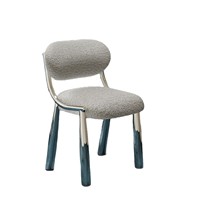 Chaise de salle à manger moderne de style Bauhaus, en métal, de luxe léger italien, de style français, avec dossier confortable, vente directe d'usine