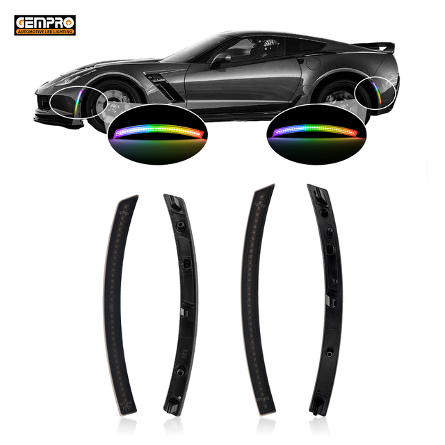 Bulk Supply Car Accessories RGB LED Rear Side Marker Lights for Chevrolet Corvette C7 2014-2019 Fender Bumper