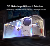 Écran d'affichage mural LED 3D personnalisé avec 4K HDR10+ étanche 8000cd de luminosité pour les panneaux publicitaires extérieurs