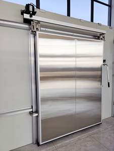 Puerta corredera eléctrica de apertura única de alta calidad para almacenamiento en frío Acero de color con característica de contenedor - Product Image 3