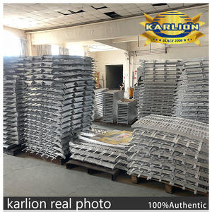 KARLION-Echelle en aluminium anodisé noir de <span class=keywords><strong>3m</strong></span>, capacité de 680kg, largeur de 46cm, antidérapante, certifiée CE, pour moto. - Product Image 4