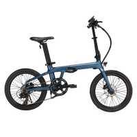 Vélo pliant électrique Naicisports X3 36V 350W avec cadre en fibre de carbone, freins à disque 7 vitesses, batterie amovible et tige de selle