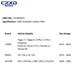 OEM 151000079AA ZJP5000055 奇瑞捷途 X70X90Exeed 发动机空气滤清器 车室空调滤清器套装 维修套件 适用于瑞虎8Exeed LX TXL - Product Image 6
