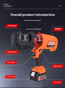Tang hidrolik isi ulang portabel, EZ-300/400 alat Crimping elektrik tembaga kecil aluminium End perangkat pengeriting Model Digital - Product Image 6