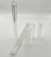 Tubes décoratifs en verre cristal éco-responsables en gros, pièces en forme de tube creux, avec couleur et taille personnalisables pour l'éclairage des lustres