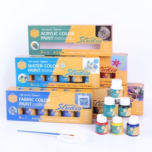 Gardez le sourire Non toxique 6 couleurs artiste <span class=keywords><strong>Gouache</strong></span> couleur <span class=keywords><strong>peinture</strong></span> ensemble pour débutants enfants papier <span class=keywords><strong>peinture</strong></span> - Product Image 1