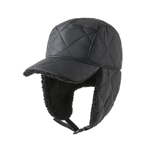 Chapeau d'hiver chaud avec protège-oreilles, coque matelassée, doublure en sherpa, résistant au vent, pour activités de plein air - Product Image 6