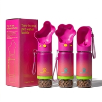 Bouteille d'eau pour chien 2-en-1 en acier inoxydable de 10 oz avec logo personnalisé, isolée sous vide, et gamelle distributeur de nourriture pour animaux de compagnie – Vente en gros