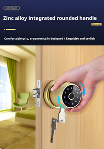 TTLock Zinc Alloy Smart <strong>Door</strong> Lock Fingerprint Password Electronic Lock for Indoor Aluminum <strong>Doors</strong> Cloud Replacement <strong>Knob</strong> Lock - Product Image 2
