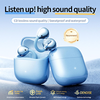 Écouteurs intra-auriculaires confortables avec son cristallin, écouteurs sans fil BT 6.0 à oreille ouverte pour femmes et enfants, idéaux pour les petites oreilles