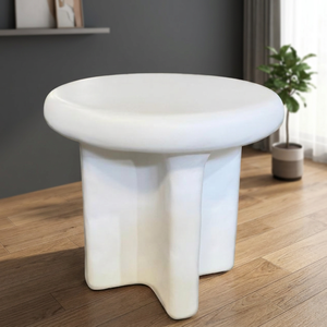 Modern Organic Fiber Concrete Side <b>Table</b> Sculptural Accent <b>Table</b> Lightweight GFRC Indoor Outdoor Furniture - Product Image 6