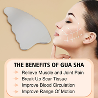 Masseur Gua Sha en acier inoxydable 304 pour le visage, le cou et les épaules