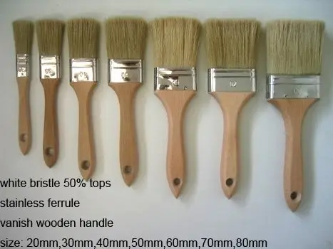 Hoge Kwaliteit Custom Purdy Artist Painting Tools Houten Handvat Penselen Met Verschillende Grootte