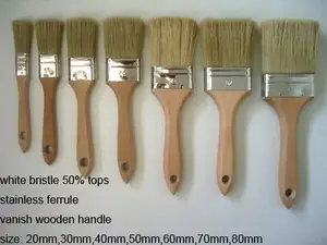 High Quality Custom Purdy Artist Painting Tools Wooden Handle Paint Brushes With Different Size