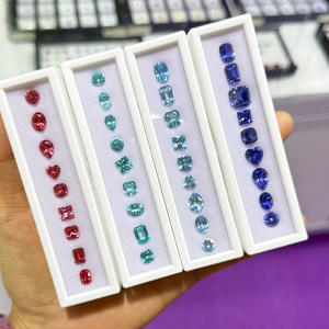 Goldleaf Hot Square Princess Cut Lab Grown Sapphire Blue <b>Red</b> Yellow Ruby Synthetic Sapphire Multicolor Corundum for Jewelry - Product Image 4