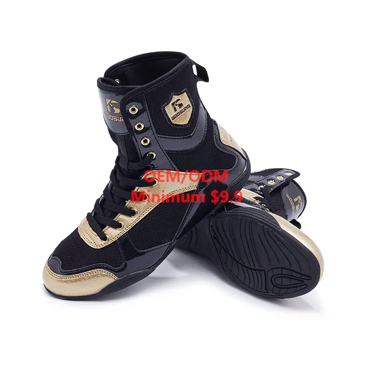 Zapatos de boxeo para hombre y mujer, calzado con logo personalizado de alta calidad, superligero, envío gratis, muestra