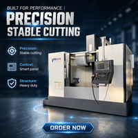 Centre d'usinage vertical VMC1270 de fabrication chinoise, fraiseuse métallique robuste, avec un seul magazine d'outils BT40 FANUC haute précision