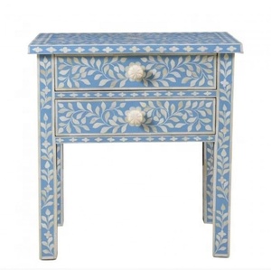 Tienda de muebles de madera India Diseño decente Cómoda de huesos Buffet de incrustaciones de huesos para comprar de la decoración del hogar India para suministros - Product Image 1
