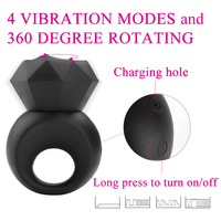 Vibrateur puissant pour femmes, NOUVEAU design, stimulateur clitoridien rotatif à 360 degrés, sextoys pour adultes, vibrateur en forme de diamant