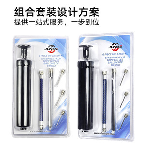 Manomètre de pression d'air en métal JY-J009 argenté pour ballons de football, basketball, volley-ball et testeur de pneus, outil monté sur véhicule - Product Image 5