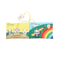 Livre en tissu 3D doux personnalisable pour bébés, éveil musical et sensoriel pour nouveau-nés de 0 à 12 mois, style silencieux