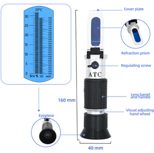 Refractómetro para Mosto de Cerveza y Vino THE01501B, Refractómetro de Elaboración de Cerveza de Doble Escala - Gravedad Específica 1.000-1.120 y 0-32% Brix - Product Image 6