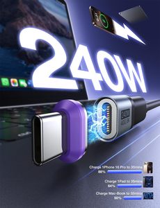240W 24PIN USB C Magnet adapter Abnehmbarer 40 Gbit/s 8K 60Hz Schnell ladung für Thunder <span class=keywords><strong>3</strong></span>/4 OTP-geschützter AC-Ausgang für Laptops - Product Image 3