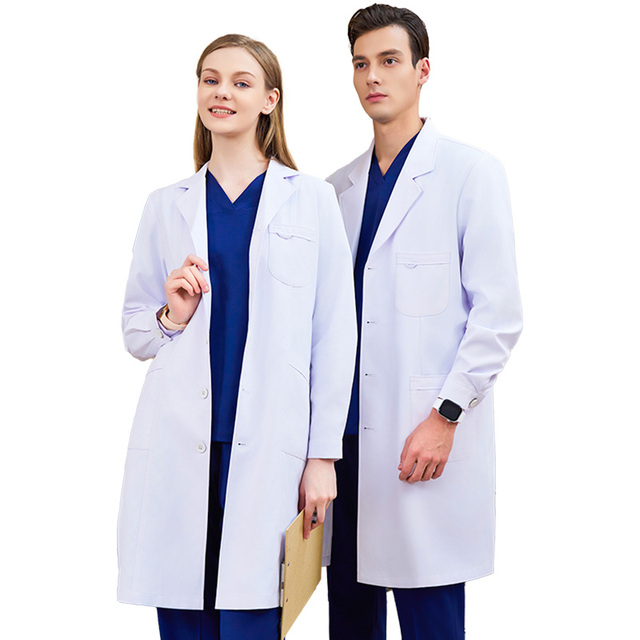 Customized White Lab Coat Factory Wholesale Price for Hospital Clinic Dental Doctor Nurse Uniforms