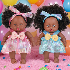 Nueva Muñeca Reborn Africana Negra de 8 Pulgadas (20 cm), de Vinilo, Linda y Realista, Juguete de Simulación para Niños, Regalo - Product Image 3